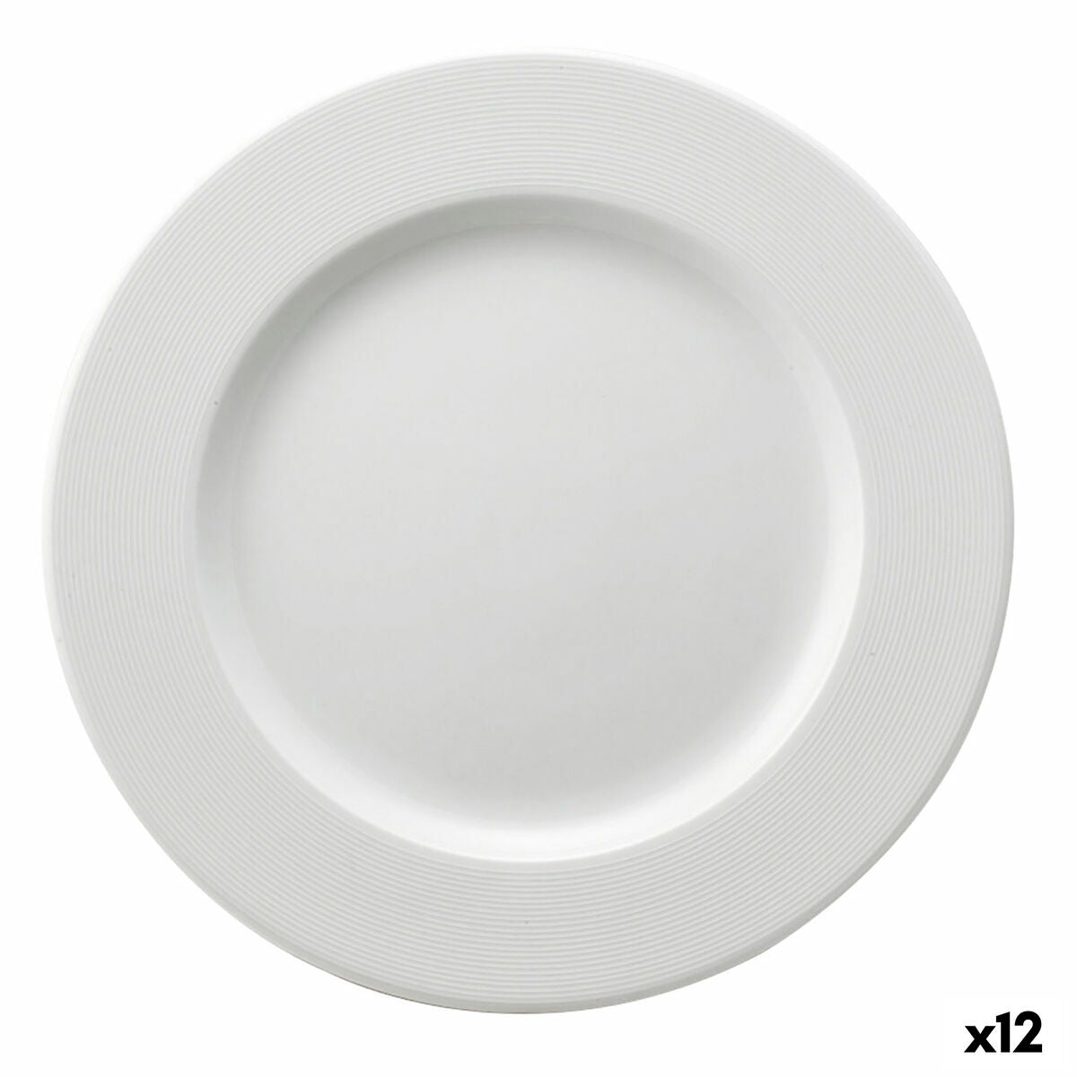 Flat plate Ariane Orba Ceramic White (Ø 27 cm) (12 Units) Ariane