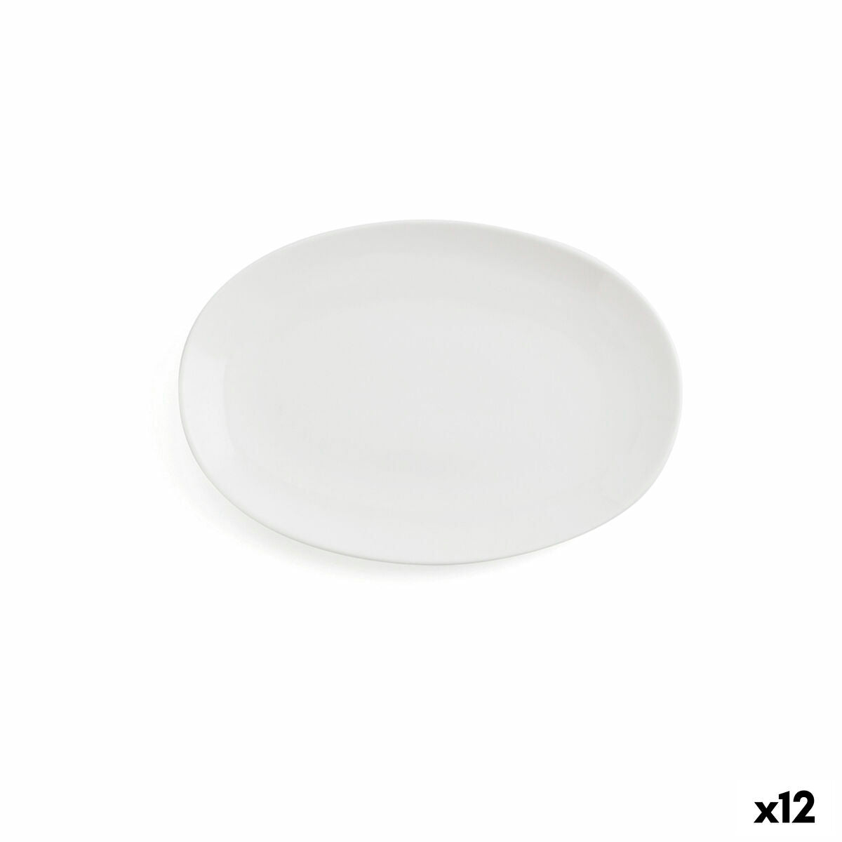 Serving Platter Ariane Vital Coupe Oval White Ceramic Ø 21 cm (12 Units) Ariane