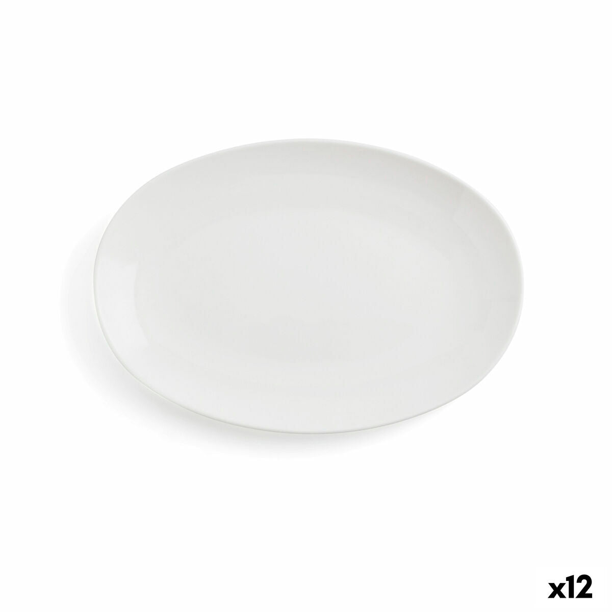 Serving Platter Ariane Vital Coupe Oval Ceramic White (Ø 26 cm) (12 Units) Ariane