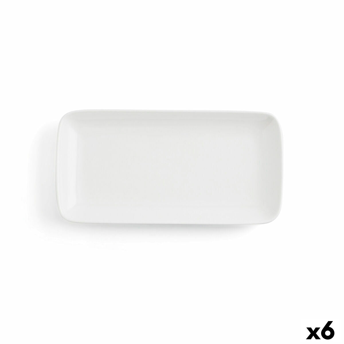 Serving Platter Ariane Vital Coupe Rectangular Ceramic White (28 x 14 cm) (6 Units) Ariane