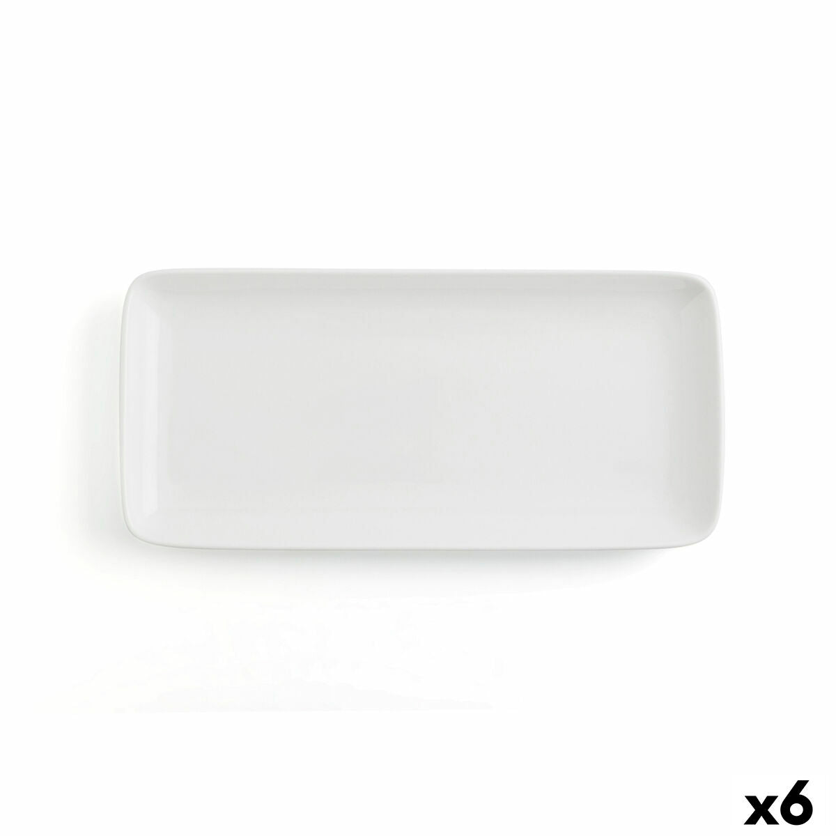 Serving Platter Ariane Vital Coupe Rectangular Ceramic White (36 x 16,5 cm) (6 Units) Ariane