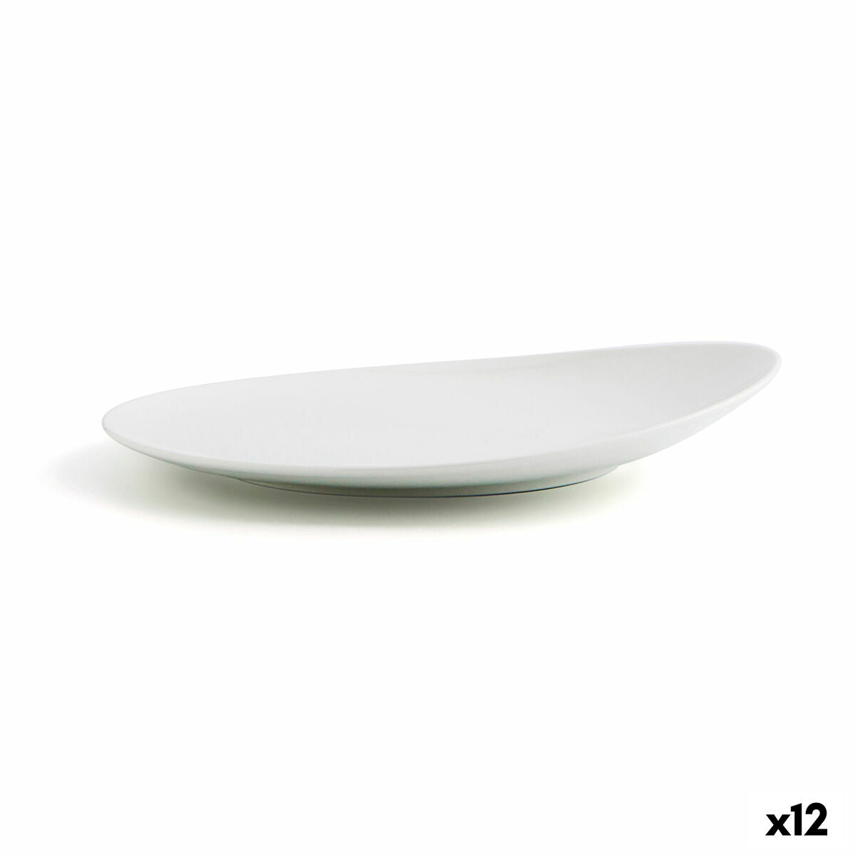 Flat plate Ariane Vital Coupe Ceramic White Ø 27 cm (12 Units) Ariane