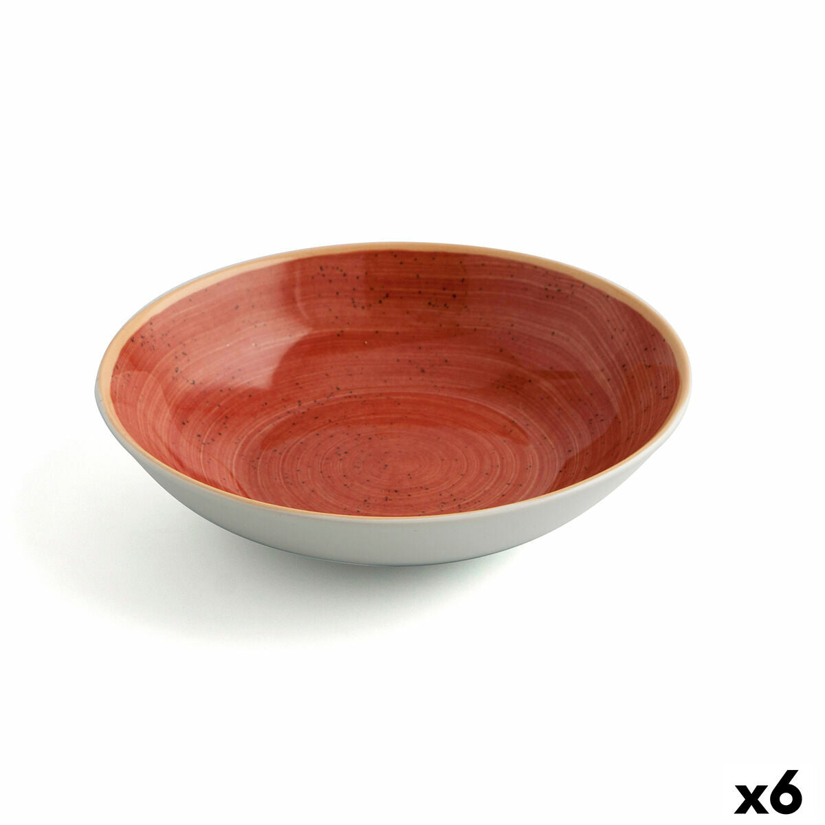 Deep Plate Ariane Terra Ceramic Red (Ø 21 cm) (6 Units) Ariane