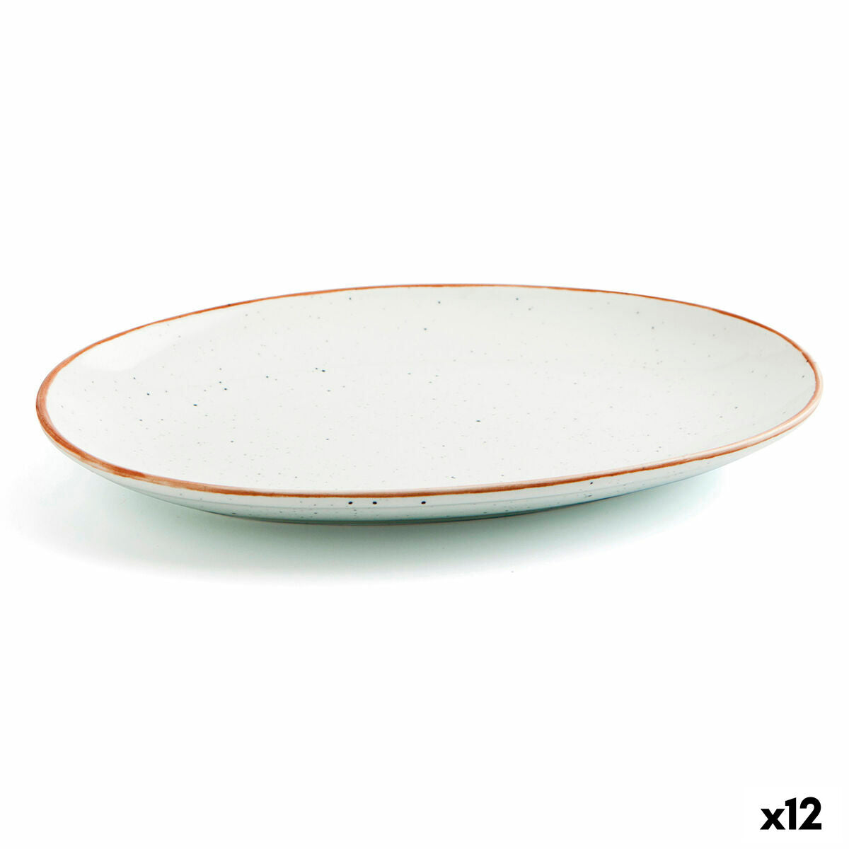 Serving Platter Ariane Terra Oval Ceramic Beige (Ø 26 cm) (12 Units) Ariane