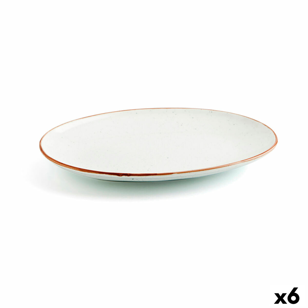 Serving Platter Ariane Terra Oval Ceramic Beige (Ø 32 cm) (6 Units) Ariane