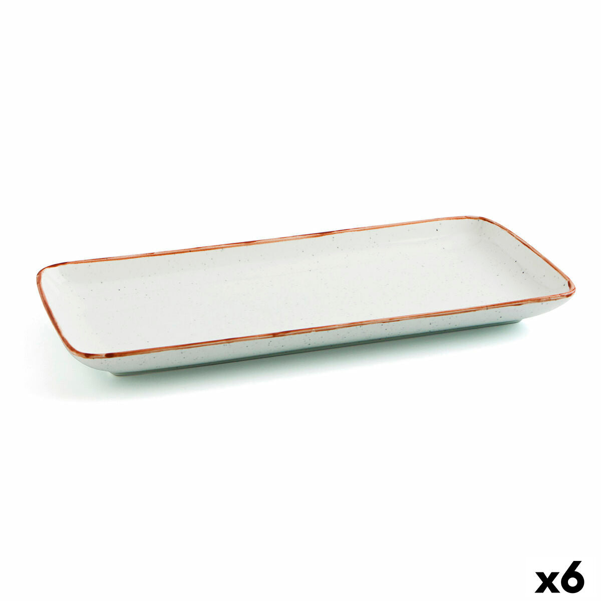 Serving Platter Ariane Terra Rectangular Ceramic Beige (28 x 14 cm) (6 Units) Ariane