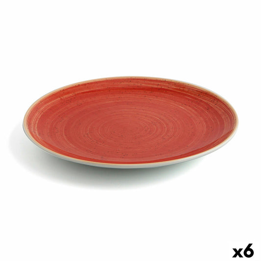 Flat plate Ariane Terra Ceramic Red (Ø 31 cm) (6 Units) Ariane