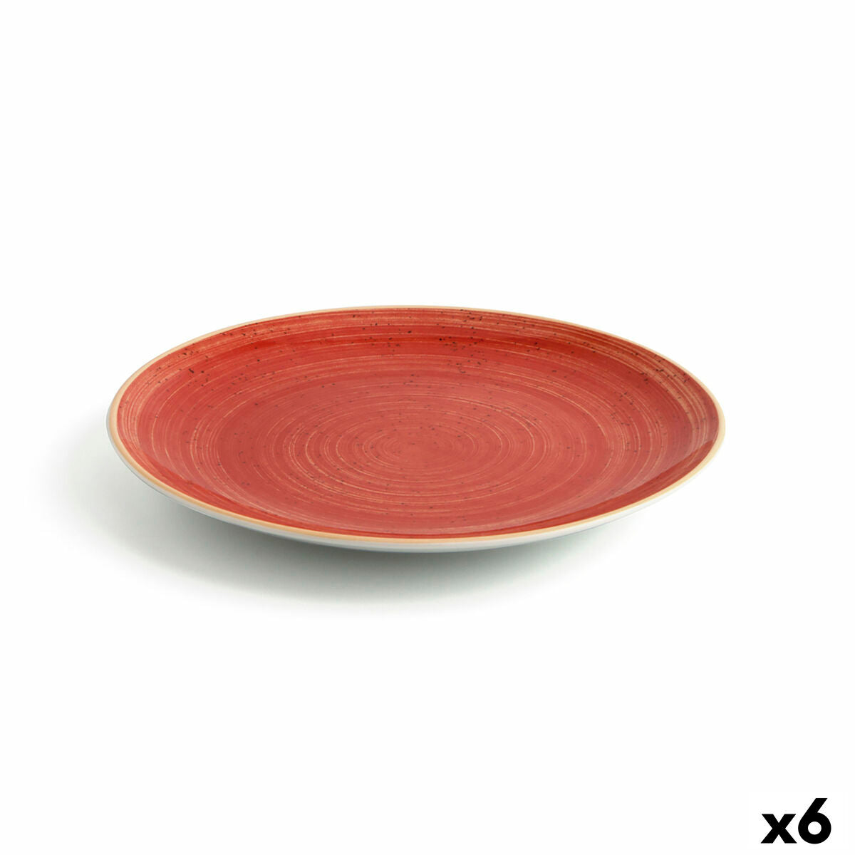 Flat plate Ariane Terra Ceramic Red (Ø 27 cm) (6 Units) Ariane