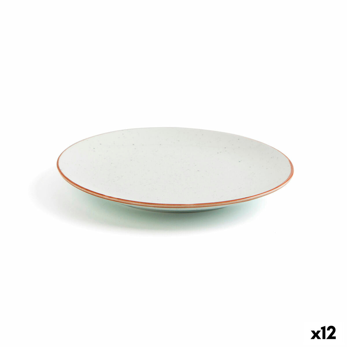 Flat plate Ariane Terra Ceramic Beige (Ø 18 cm) (12 Units) Ariane