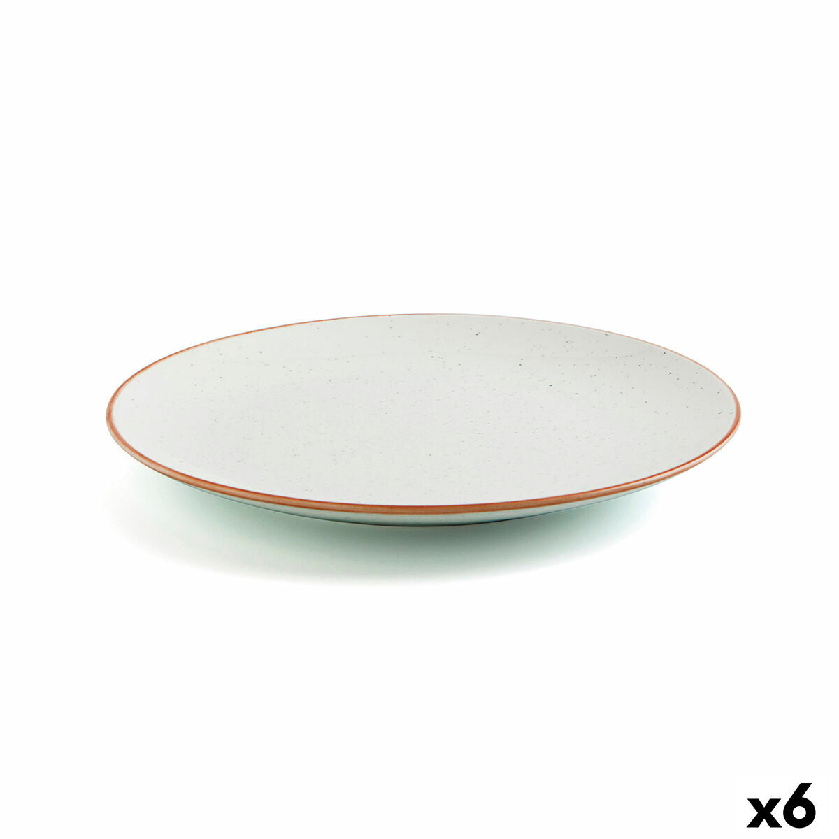 Flat plate Ariane Terra Ceramic Beige (24 cm) (6 Units) Ariane