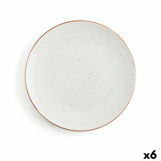 Flat plate Ariane Terra Ceramic Beige (Ø 27 cm) (6 Units) Ariane