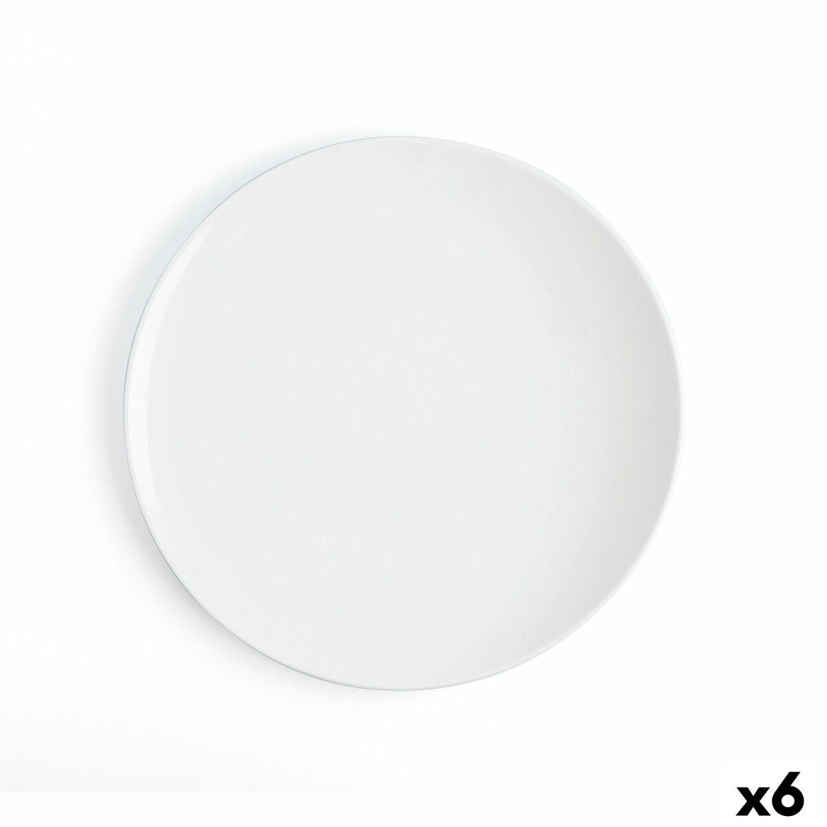 Flat plate Ariane Coupe Ceramic White (Ø 31 cm) (6 Units) Ariane