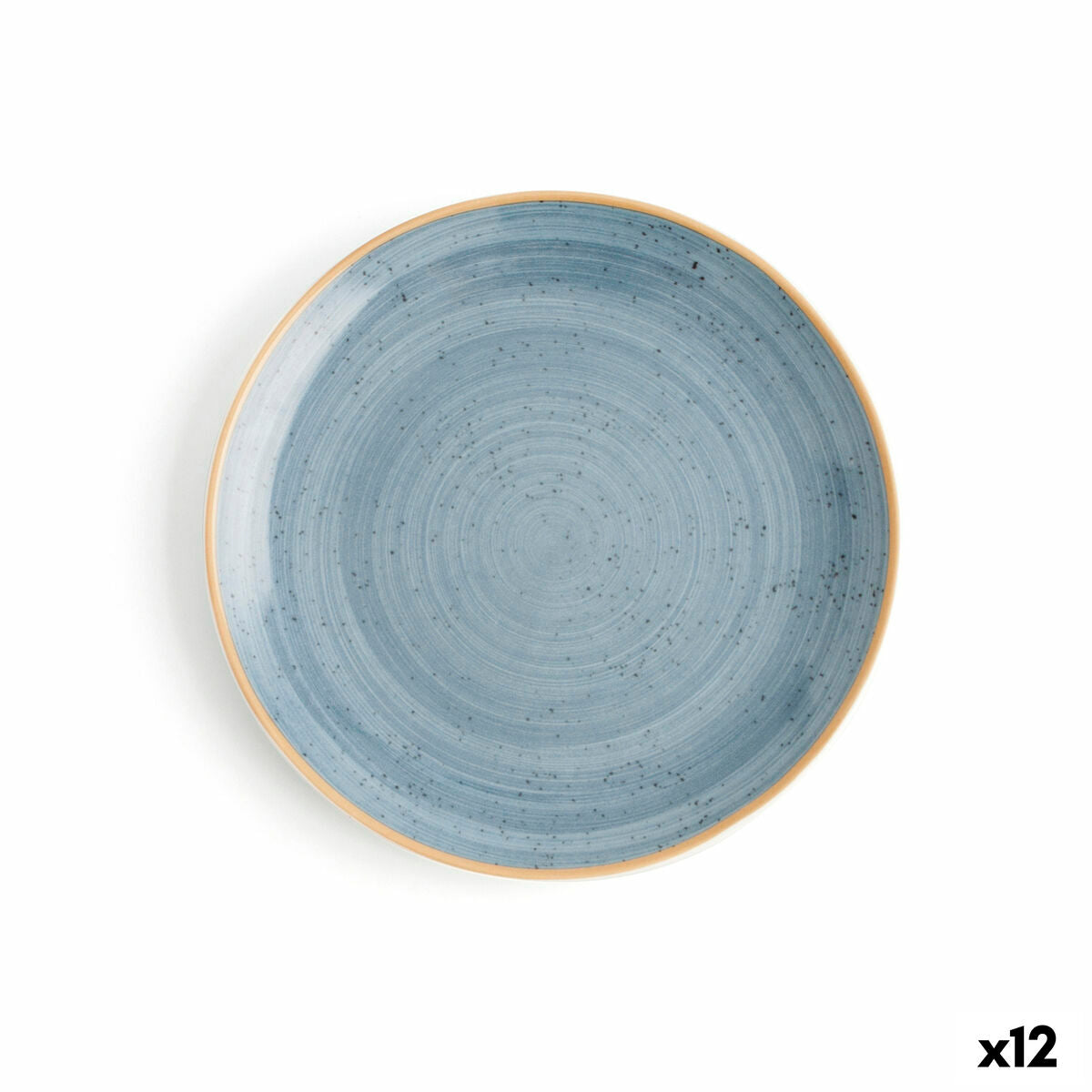 Flat Plate Ariane Terra Blue Ceramic Ø 21 cm (12 Units) Ariane