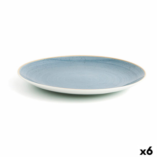 Flat plate Ariane Terra Ceramic Blue (Ø 31 cm) (6 Units) Ariane