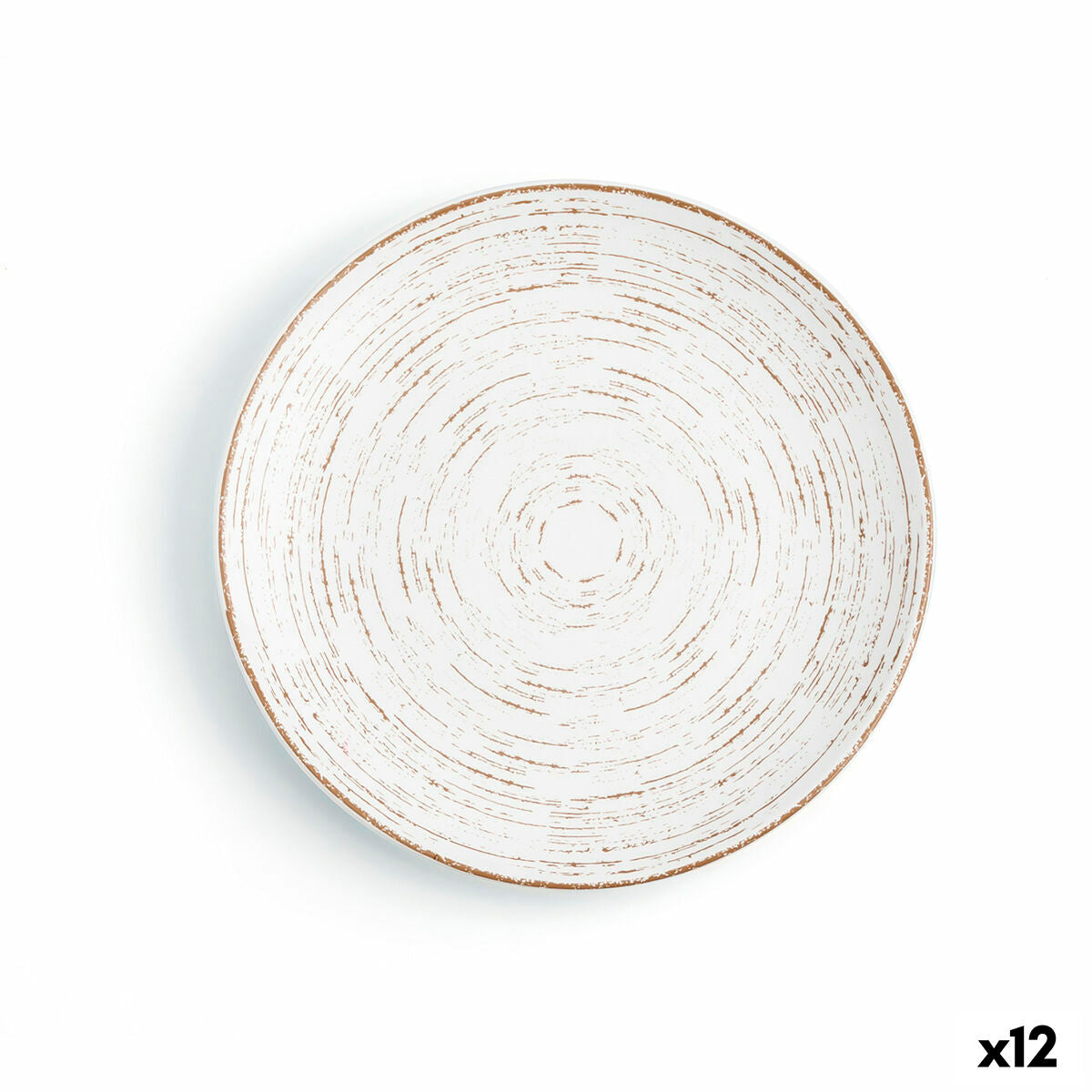 Flat plate Ariane Tornado Ceramic Bicoloured (Ø 18 cm) (12 Units) Ariane