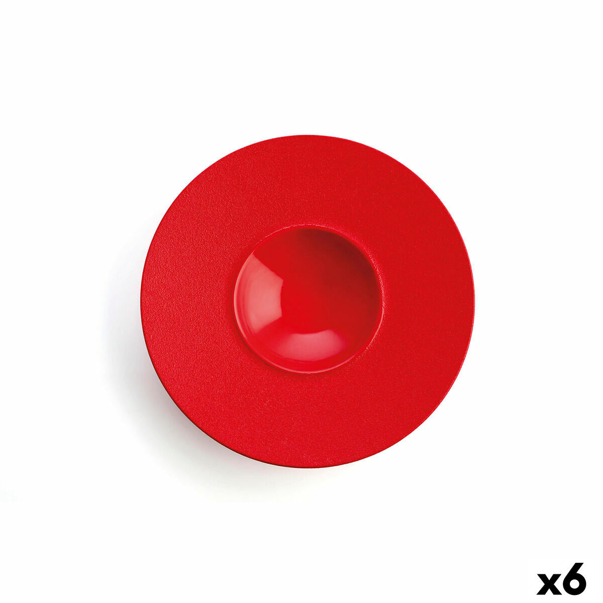 Deep Plate Ariane Antracita Ceramic Red (Ø 28 cm) (6 Units) Ariane