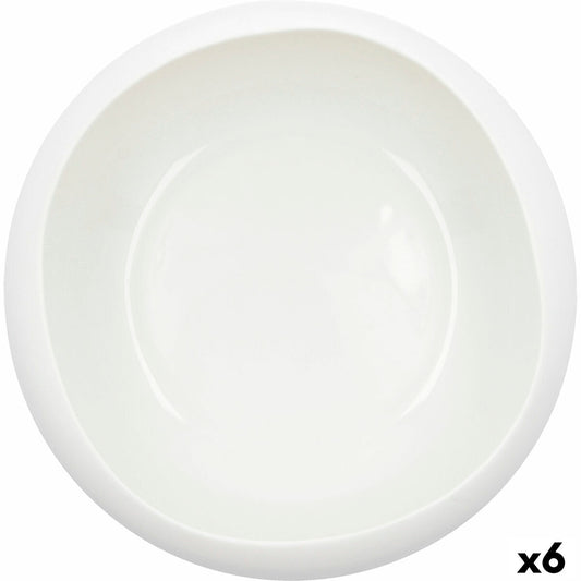 Bowl Ariane Organic Ceramic White (Ø 21 cm) (2 Units) Ariane