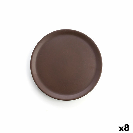 Flat Plate Anaflor Barro Anaflor Brown Baked clay Ø 31 cm Meat (8 Units) Anaflor