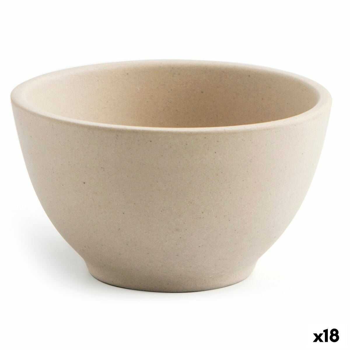 Bowl Quid Mineral Ceramic Beige (9 x 5 cm) (18 Units) Quid