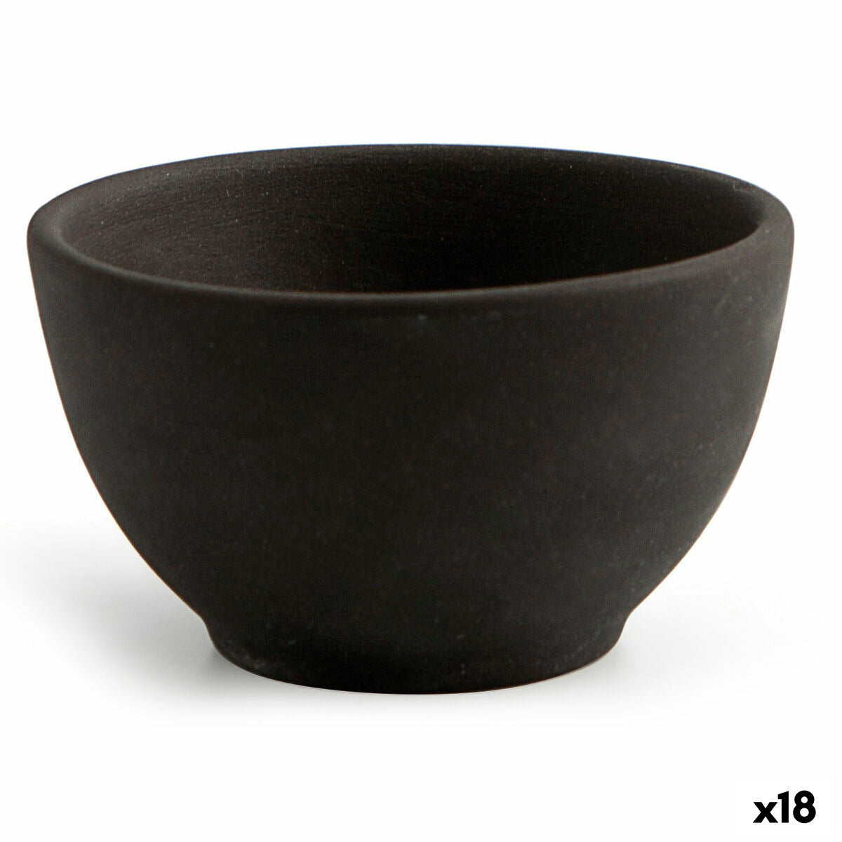 Bowl Quid Mineral Ceramic Black (9 x 5 cm) (18 Units) Quid