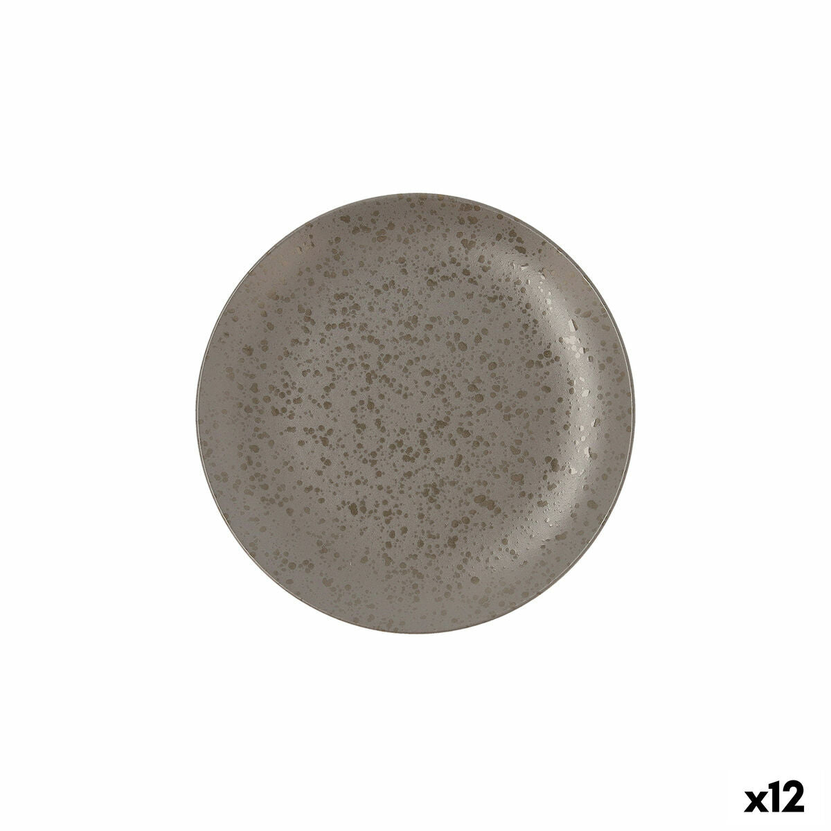 Flat plate Ariane Oxide Ceramic Grey (Ø 21 cm) (12 Units) Ariane