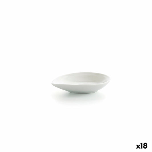 Bowl Ariane Alaska Sheet Mini Ceramic White (10 x 8 x 2,2 cm) (18 Units) Ariane