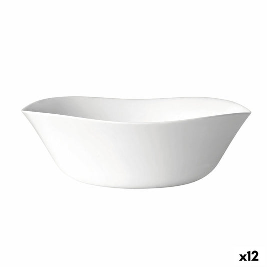 Salad Bowl Bormioli Rocco Parma White Glass (24 cm) (12 Units) Bormioli Rocco