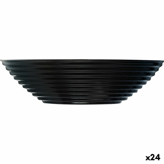 Bowl Luminarc Harena Soup 20 cm Black Glass (24 Units) Luminarc