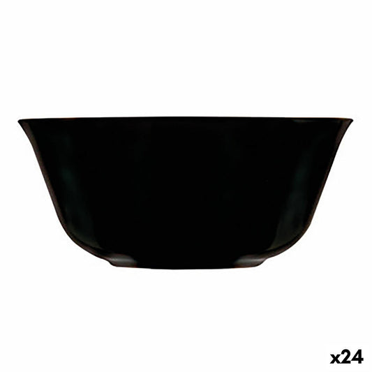 Bowl Luminarc Carine Negro Black Glass 12 cm Multi-use (24 Units) Luminarc