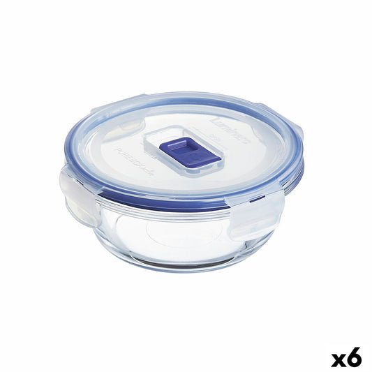 Hermetic Lunch Box Luminarc Pure Box Active 420 ml 12 x 5 cm Bicoloured Glass (6 Units) Luminarc