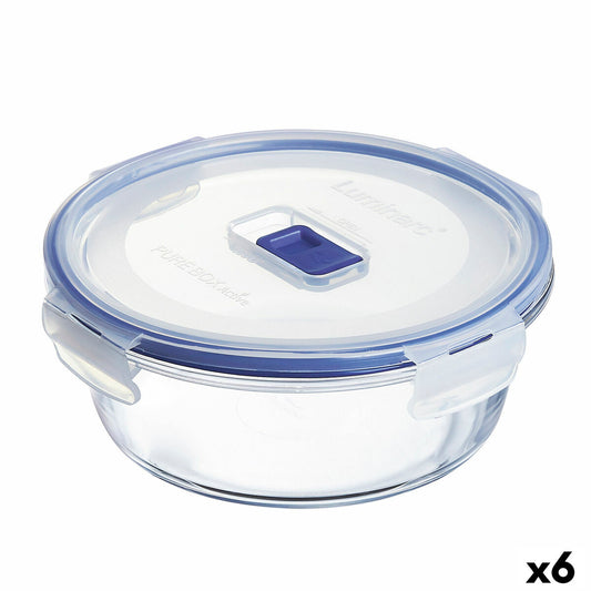 Hermetic Lunch Box Luminarc Pure Box Active 920 ml 15 x 7 cm Bicoloured Glass (6 Units) Luminarc