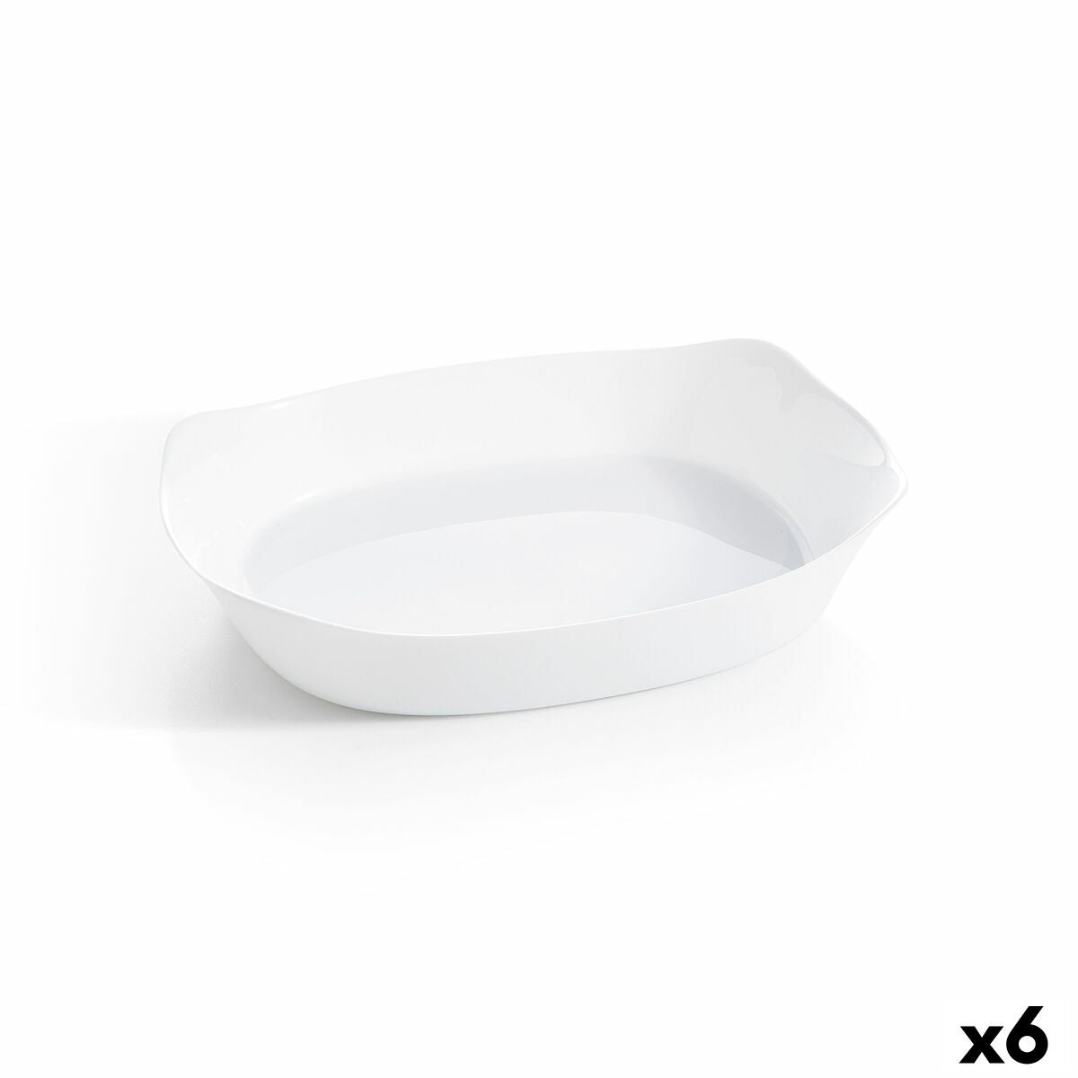 Serving Platter Luminarc Smart Cuisine Rectangular White Glass 38 x 27 cm (6 Units) Luminarc