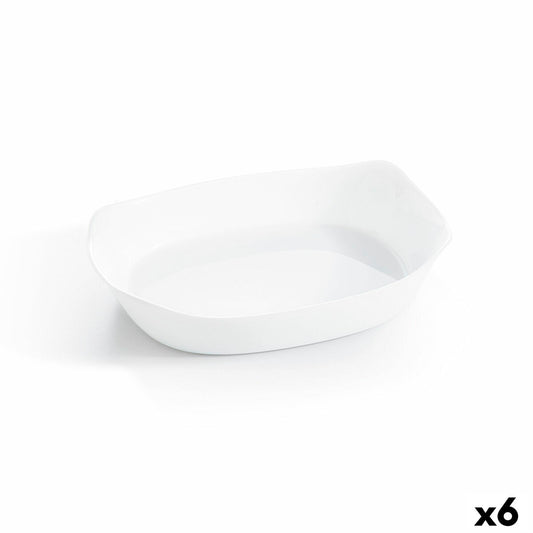 Serving Platter Luminarc Smart Cuisine Rectangular White Glass 30 x 22 cm (6 Units) Luminarc