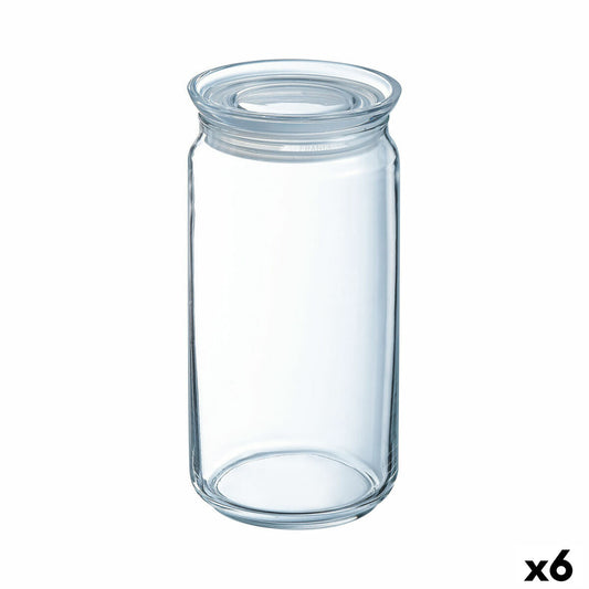 Jar Luminarc Pav Transparent Silicone Glass (1,5 L) (6 Units) Luminarc