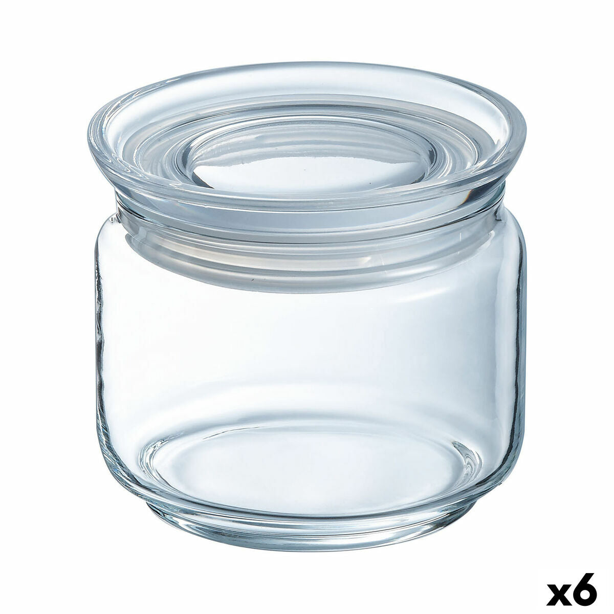 Jar Luminarc Pav Transparent Silicone Glass (500 ml) (6 Units) Luminarc