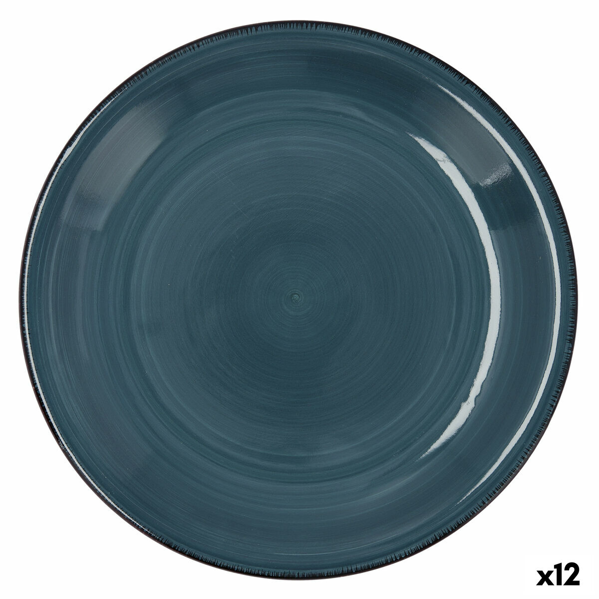 Flat plate Quid Vita Ceramic Blue (Ø 27 cm) (12 Units) Quid