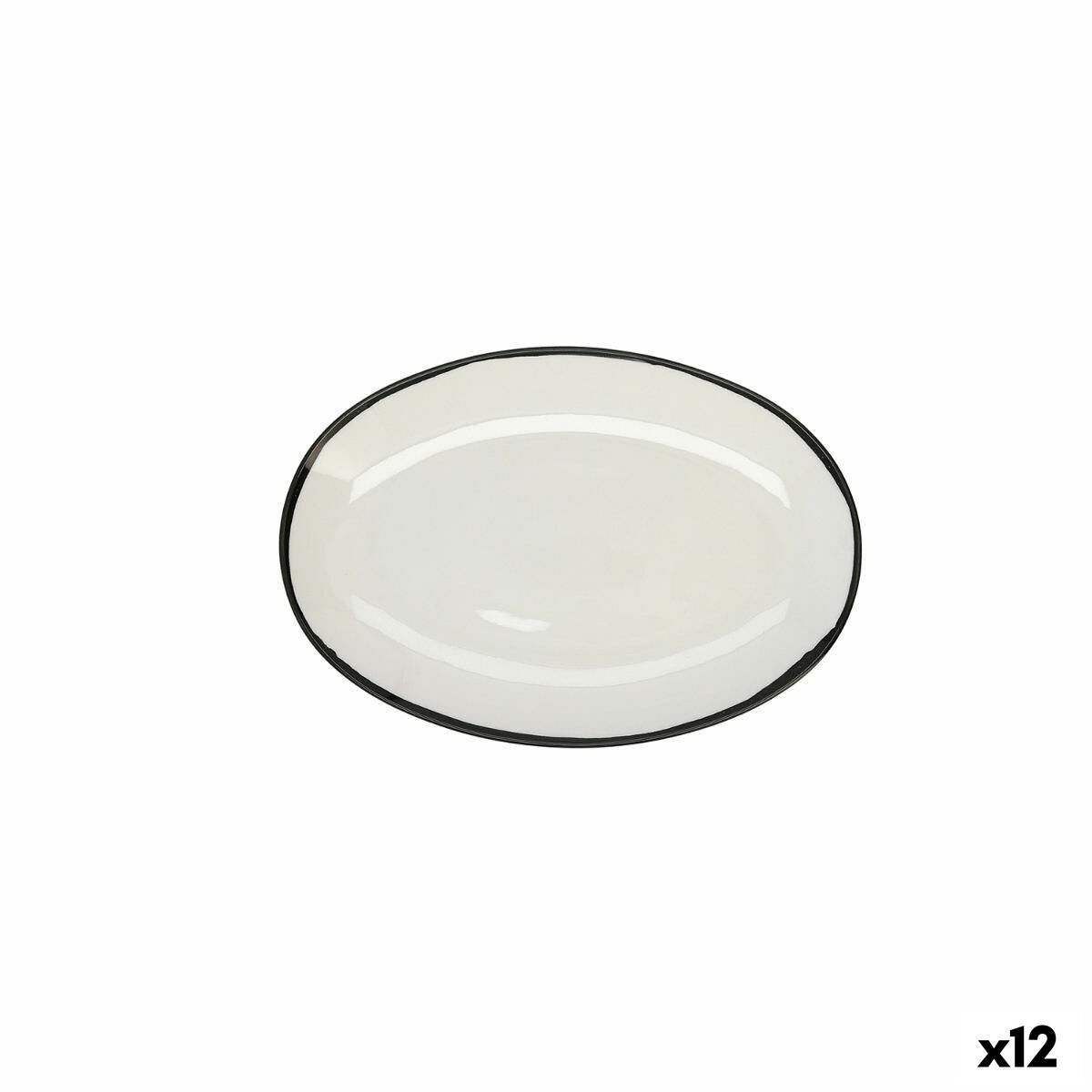 Snack tray Ariane Vital Filo Ceramic White Ø 26 cm (12 Units) Ariane