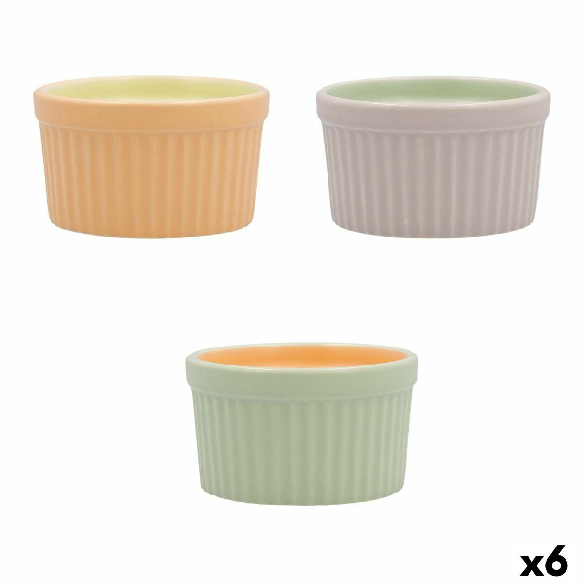 Ramekin Quid Vitamina Bicoloured Ceramic 8,5 x 8,5 x 4,5 cm (6 Units) Quid