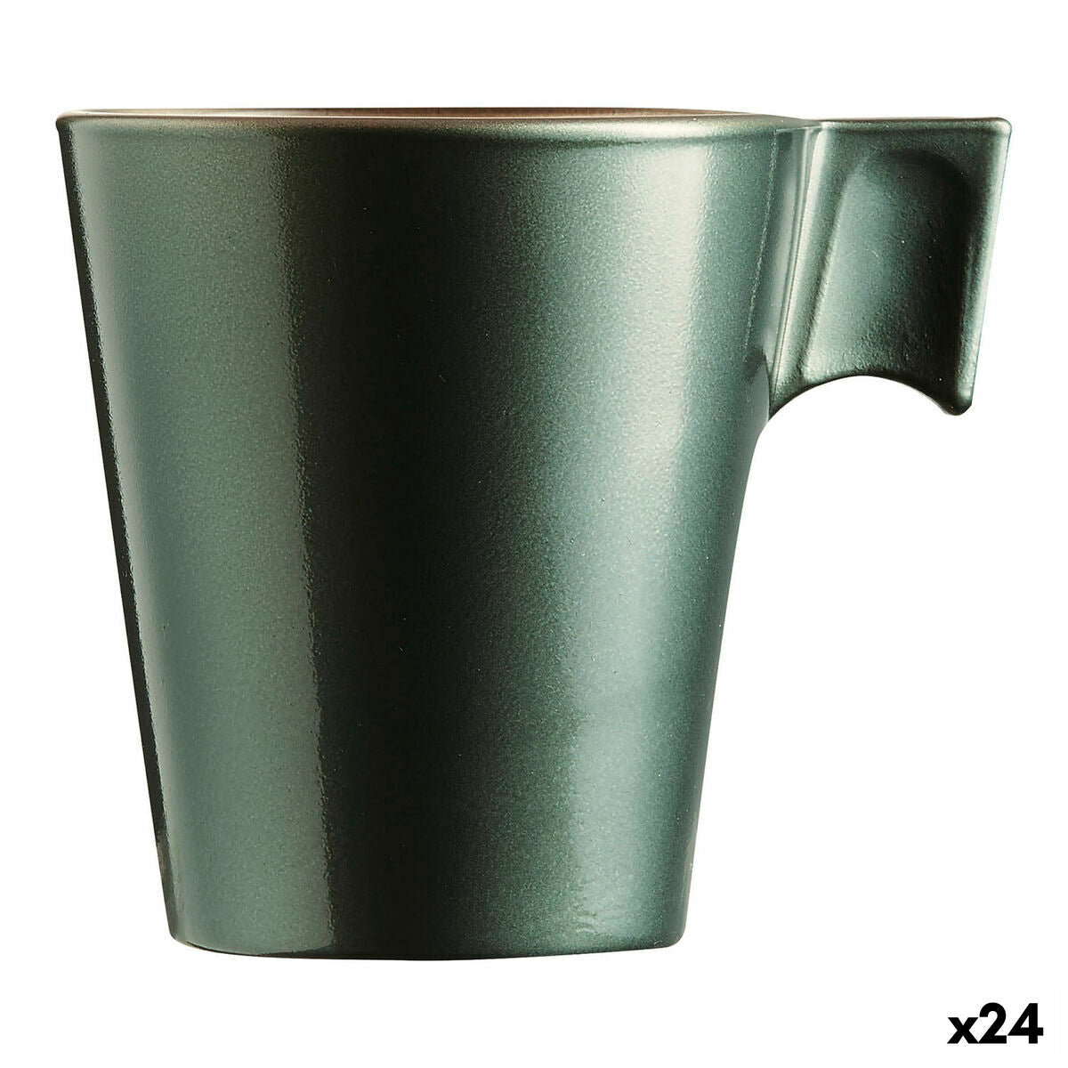 Mug Luminarc Flashy Green 80 ml Glass (24 Units) Luminarc