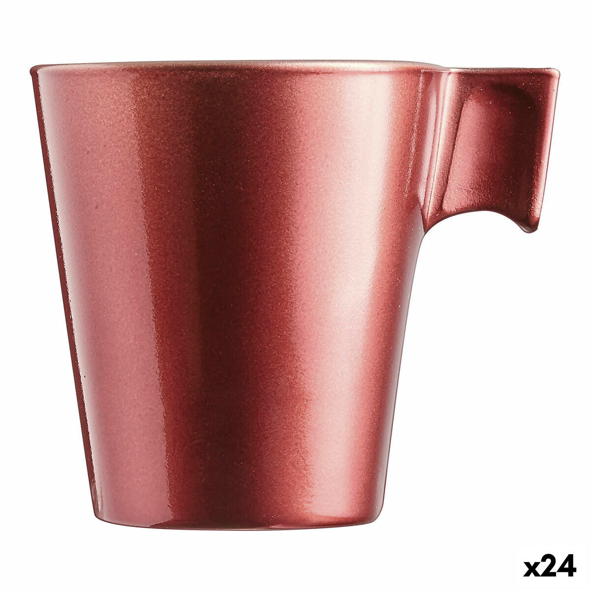 Mug Luminarc Flashy Red 80 ml Glass (24 Units) Luminarc