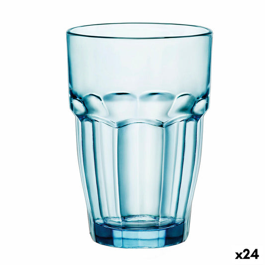 Glass Bormioli Rocco Rock Bar Blue Glass 370 ml (24 Units) Bormioli Rocco