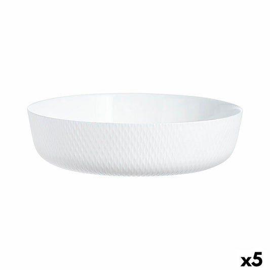 Serving Platter Luminarc Smart Cuisine White Glass Ø 26 cm (5 Units) Luminarc