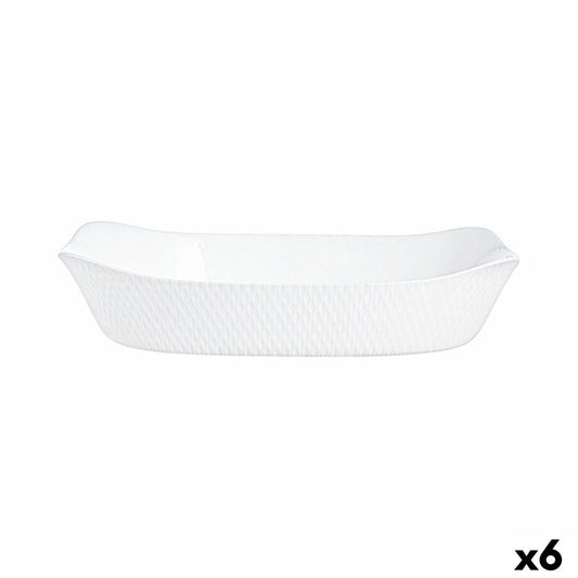 Serving Platter Luminarc Smart Cuisine White Glass 34 x 25 cm (6 Units) Luminarc