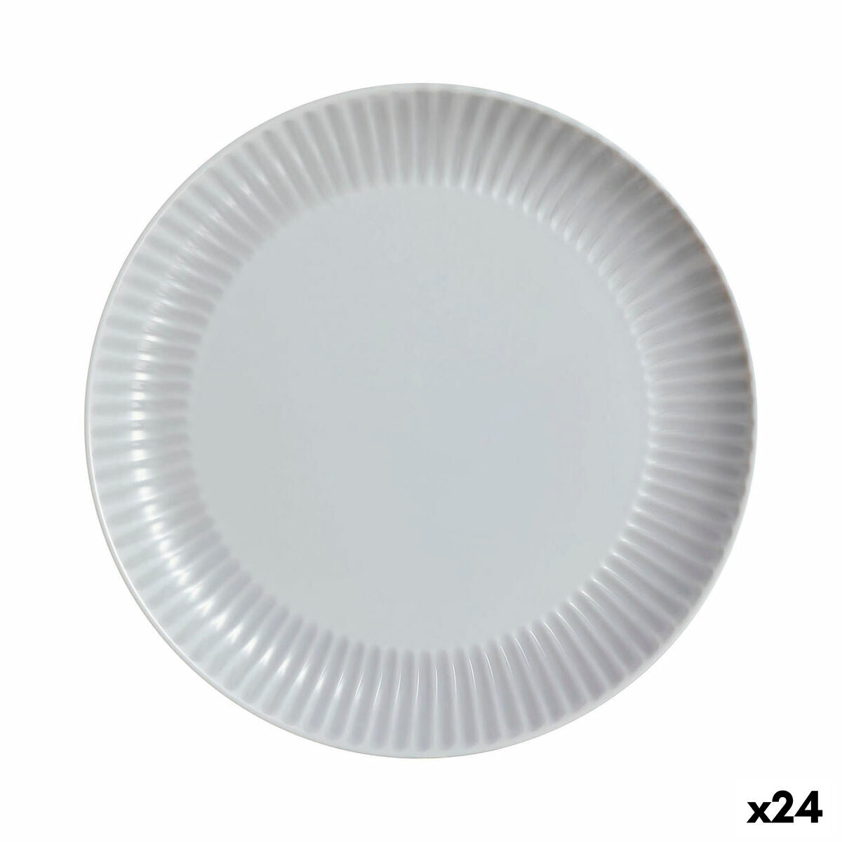 Flat Plate Luminarc Cottage Grey Glass 25 cm (24 Units) Luminarc