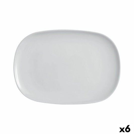 Serving Platter Luminarc Diwali Grey Glass 35 x 24 cm (6 Units) Luminarc