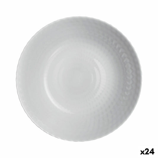 Deep Plate Luminarc Pampille Granit Grey Glass 20 cm (24 Units) Luminarc