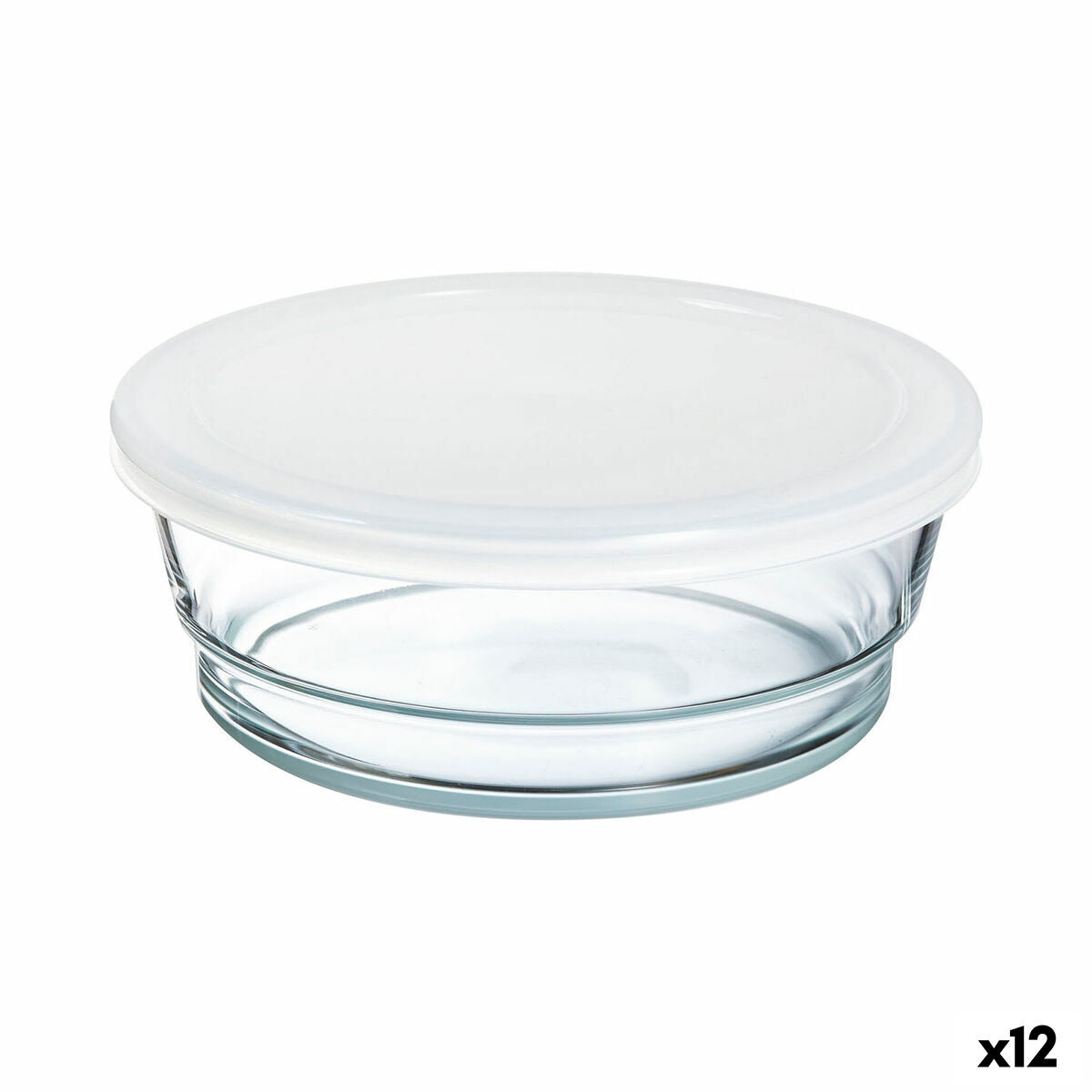 Round Lunch Box with Lid Arcoroc So Urban Bicoloured Glass 1,35 L (12 Units) Arcoroc