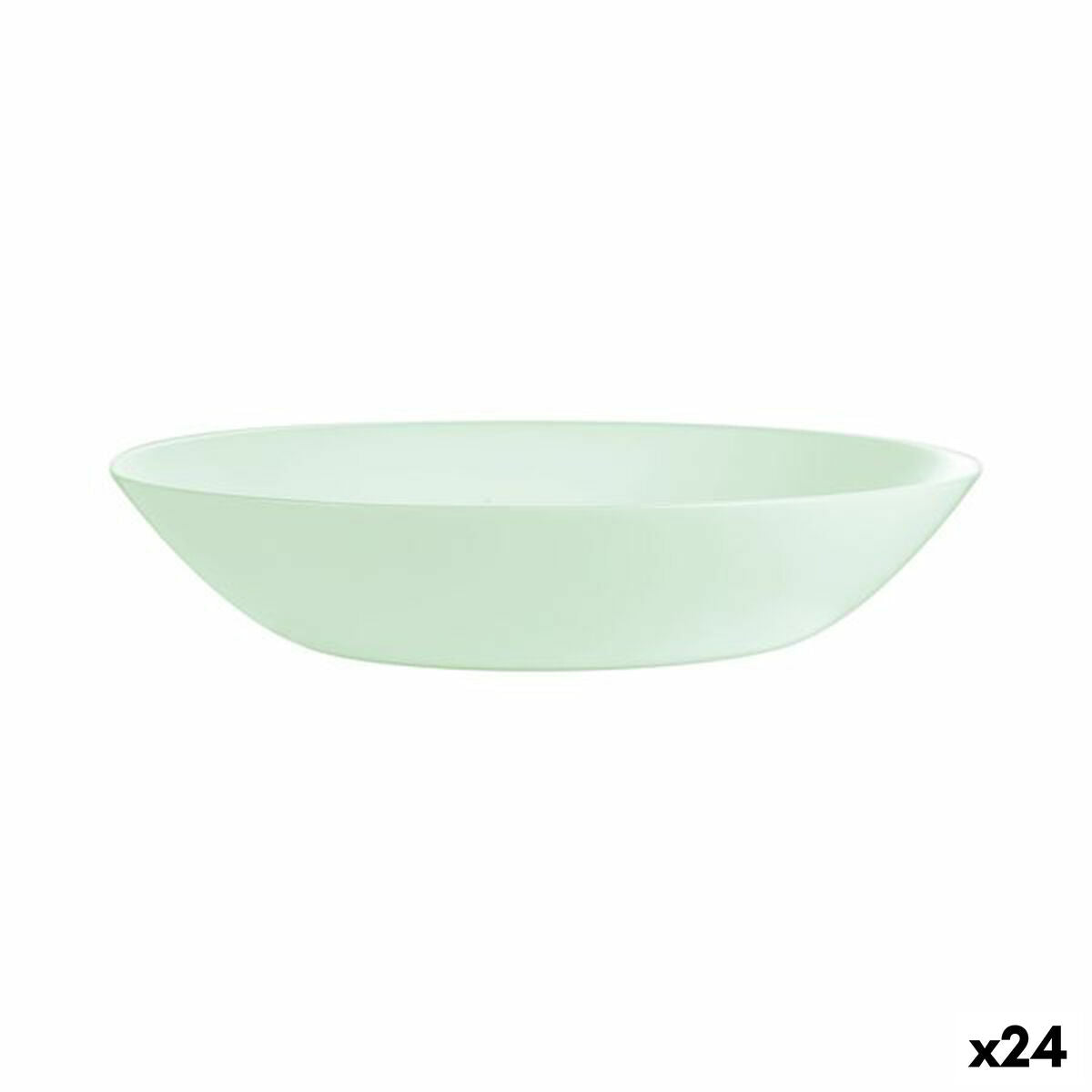 Deep Plate Luminarc Diwali Paradise Green Glass 20 cm (24 Units) Luminarc