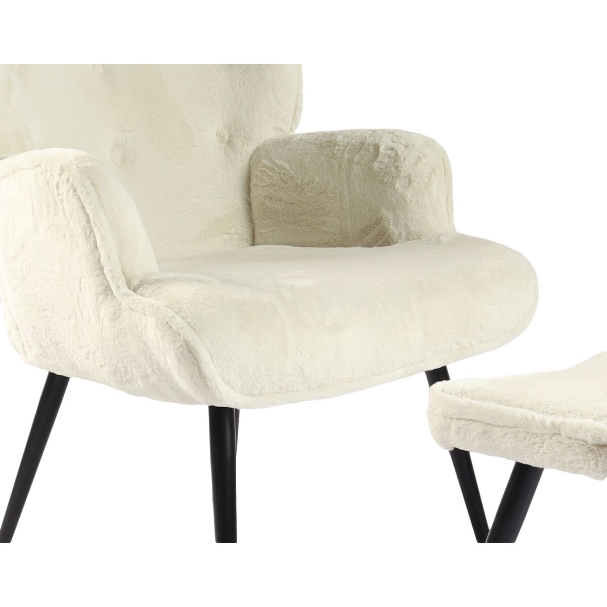 Armchair Home ESPRIT White Polyester Metal 72 X 74 X 97 cm Home ESPRIT