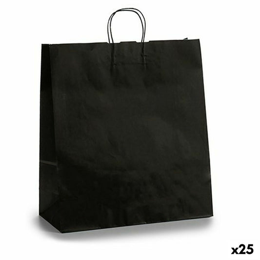 Bolsa de Papel Negra 16 x 57,5 ​​x 46 cm (25 Unidades)